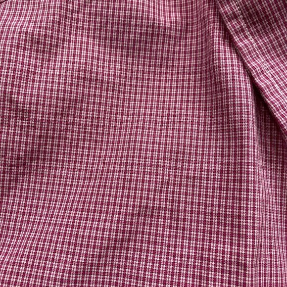 Banana Republic Shirt Mens Large Red Dress Plaid Button Up Preppy Causal Hipster - Picture 4 of 11